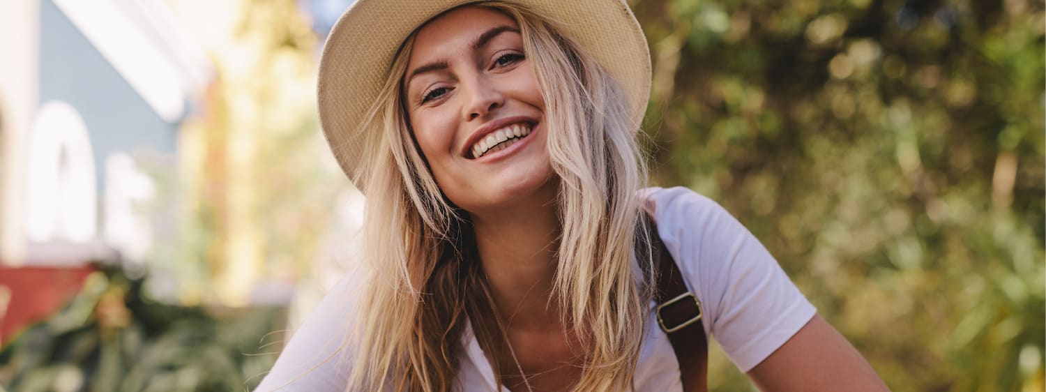young woman smiling