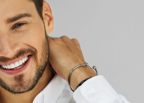 Happy man after allergy testing