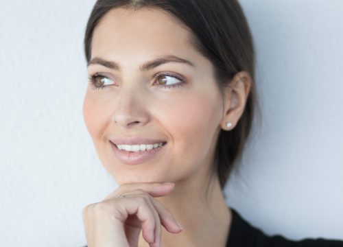 Happy woman with great skin after PDO Thread Lift treatments